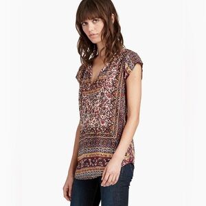 Lucky Brand Women's Colorful Patterned Blouse